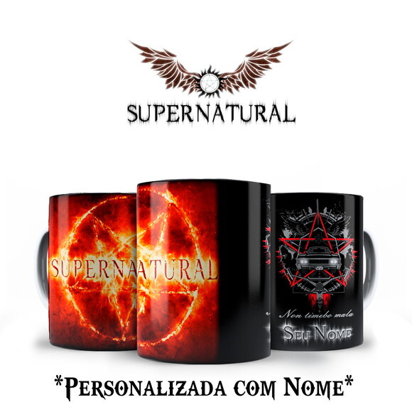 Caneca Série Supernatural Símbolo com Nome