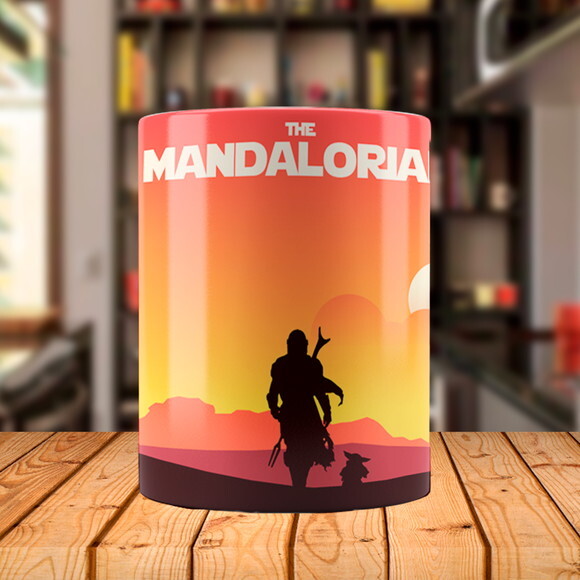 Caneca Série The Mandalorian Personalize com Nome