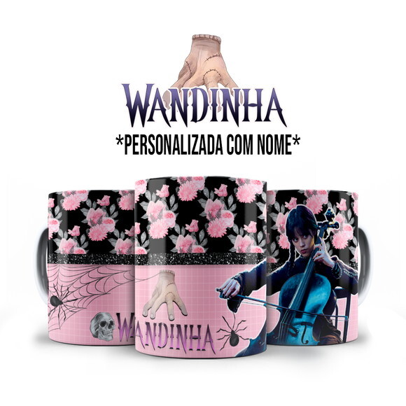 Caneca Série Wandinha com Nome Personalizado