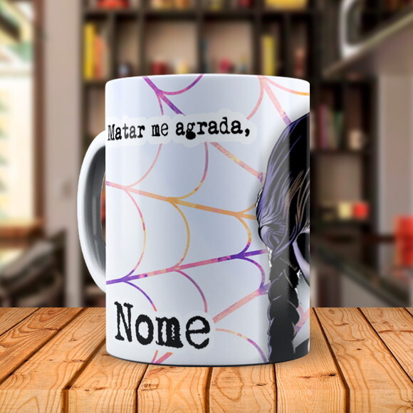 Caneca Série Wandinha com Nome Personalizado