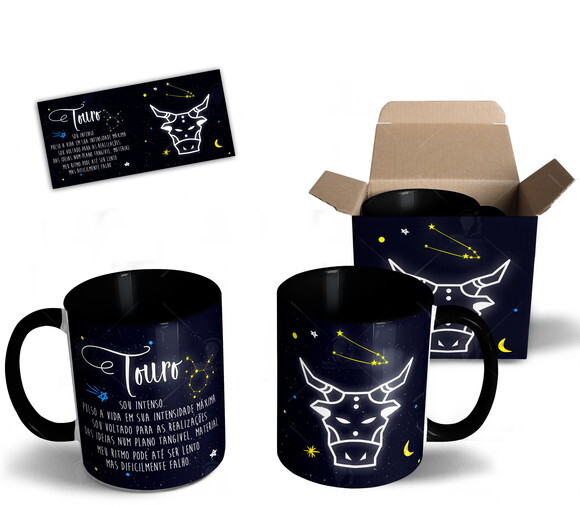 Caneca Signo Touro Personalizada Com Nome + Caixa