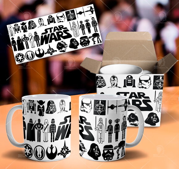 Caneca Star Wars + Caixinha personalizada Mod 004
