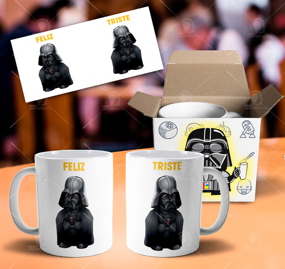 Caneca Star Wars Darth Vader + Caixinha Mod 004
