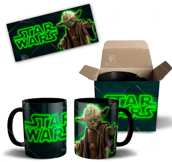 Caneca Star Wars Mestre Yoda + Caixinha personalizada