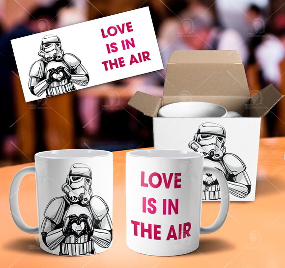 Caneca Star Wars Stormtrooper Love + Caixinha personalizada