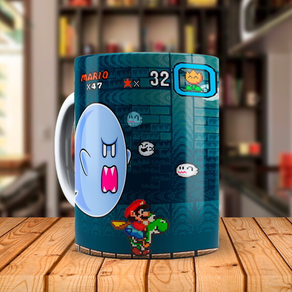 Caneca Super Mário Personalizado com Nome