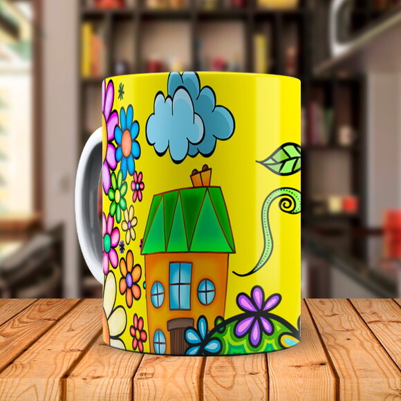 Caneca Te Amo Mãe com Nome Personalizado