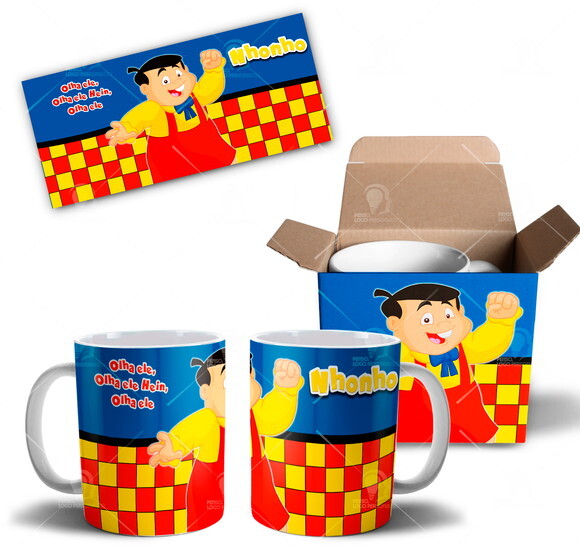 Caneca Turma do Chaves Nhonho + Caixinha personalizada