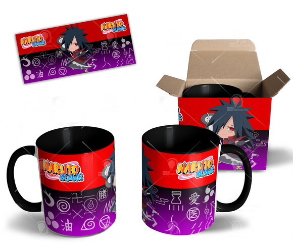 Caneca Uchiha Madara Anime Naruto + Caixinha