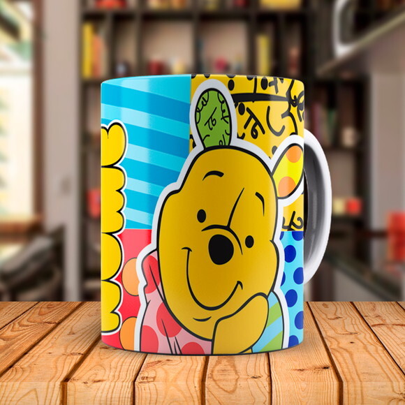 Caneca Ursinho Pooh + Kit Personalizado com Nome