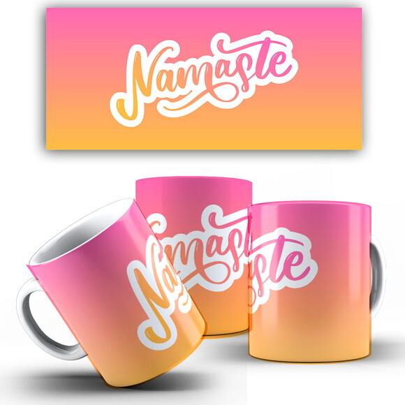 Caneca Yoga Meditação Namastê + Caixinha M03