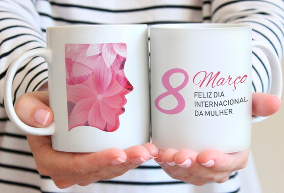 Kit 10 Canecas - Dia Internacional da Mulher 8 de Março