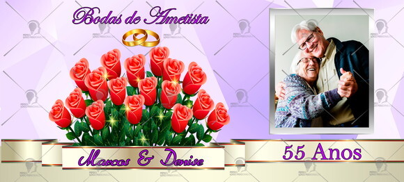 Kit 2 Canecas Mágicas Bodas de Ametista com Foto + Caixinha