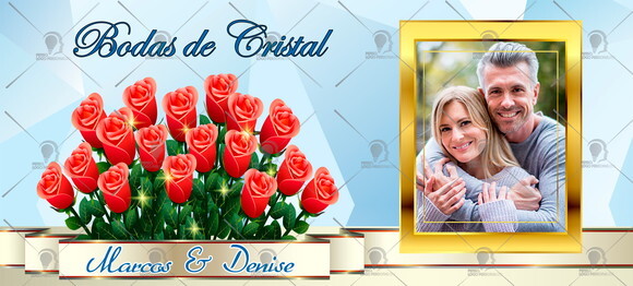 Kit 2 Canecas Mágicas Bodas de Cristal com Foto + Caixinha