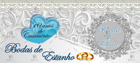 Kit 2 Canecas Mágicas Bodas de Estanho + Caixinha