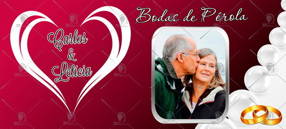 Kit 2 Canecas Mágicas Bodas de Pérola com Foto + Caixinha