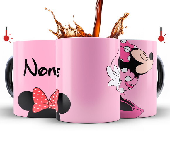 Kit 2 Canecas Mágicas Namorados Mickey e Minnie com Nome