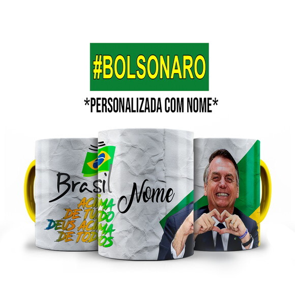 Kit Camiseta + Caneca Bolsonaro Conservador Com Nome
