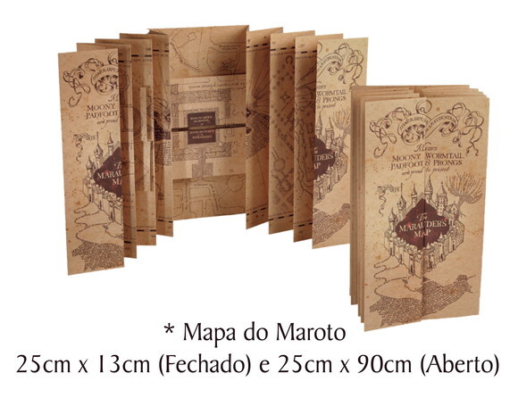 Kit Harry Potter com Nome + Mapa do Maroto