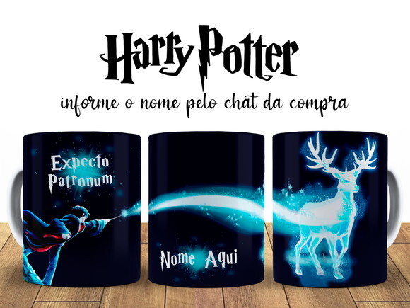 Kit Personalizado Harry Potter Expecto Patronum com Nome