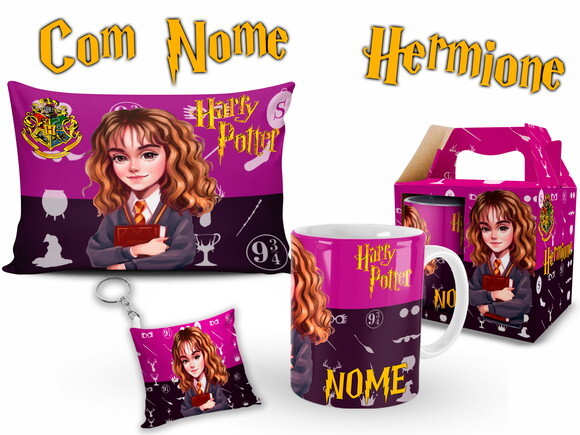 Kit Personalizado Harry Potter Hermione com Nome