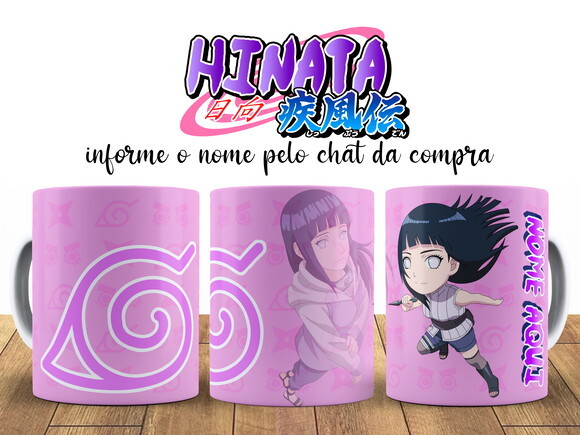 Kit Personalizado Hinata Hyuga Naruto com Nome