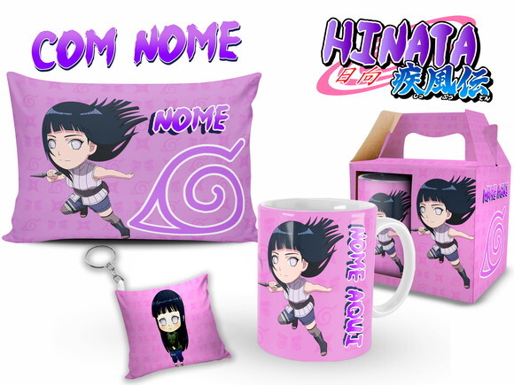 Kit Personalizado Hinata Hyuga Naruto com Nome
