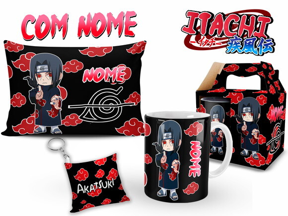 Kit Personalizado Itachi Uchiha Naruto com Nome