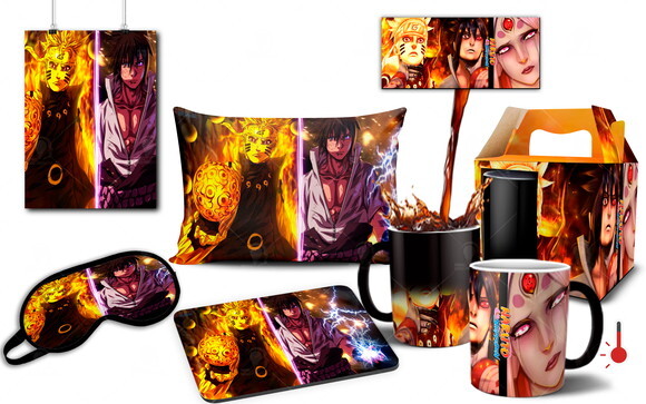 Kit personalizado Naruto e Sasuke vs Kaguya Otsutsuki