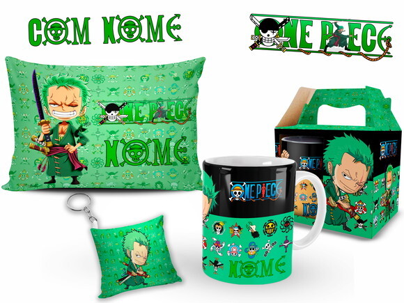 Kit Personalizado One Piece Zoro com Nome