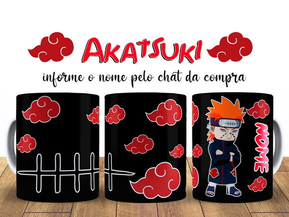 Kit Personalizado Pain Akatuski com Nome