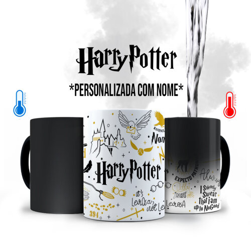 Caneca Mágica Harry Potter com Nome Personalizado