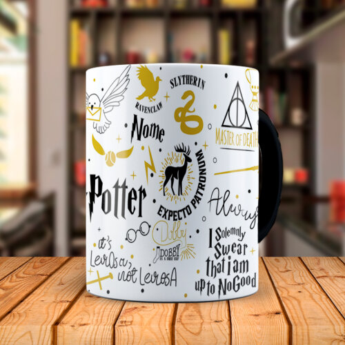 Caneca Mágica Harry Potter com Nome Personalizado