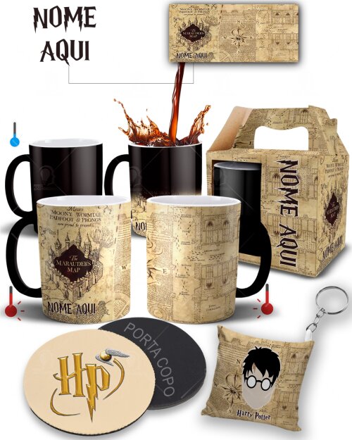 Caneca Mágica Harry Potter com Nome Personalizado