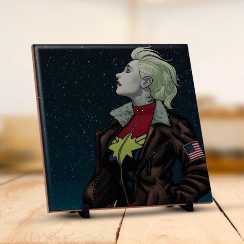 Azulejo Decorativo Capitã Marvel 20x20 cm #2!!!