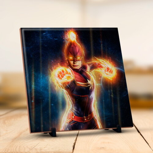 Azulejo Decorativo Capitã Marvel 20x20 cm #2!!!