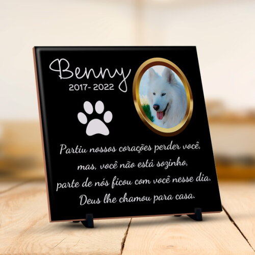 Azulejo Personalizado Lápide Pet Homenagem para Seu Dog