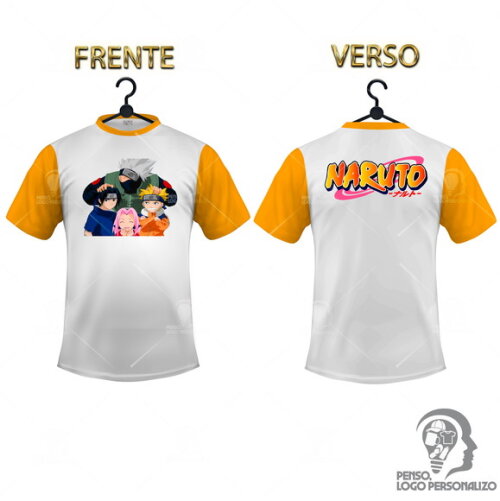 Camisa Raglan Naruto Clássico Personalizada Mod027