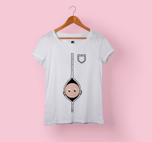 Camiseta Babylook Gestante Grávida Vários Modelos - Mod 006