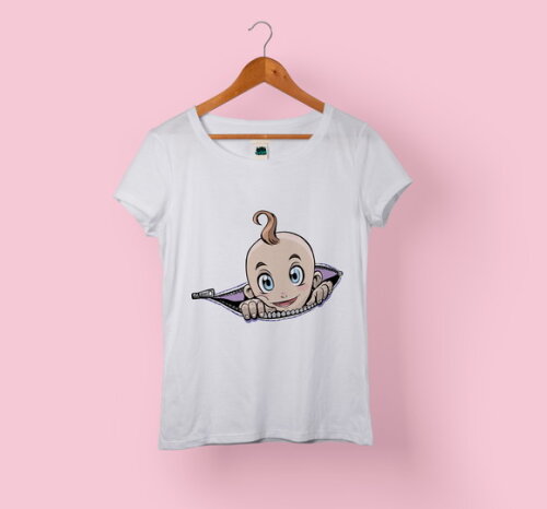 Camiseta Babylook Gestante Grávida Vários Modelos - Mod 013