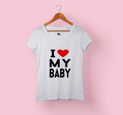 Camiseta Babylook Gestante Grávida Vários Modelos - Mod 017