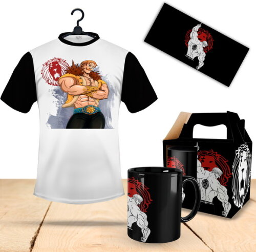 Camiseta E Caneca Personalizada Escanor Nanatsu No Taizai