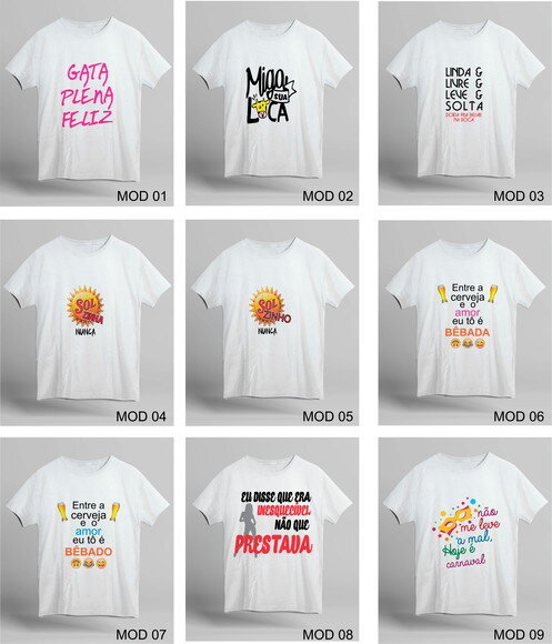 Camiseta Personalizada Carnaval Frases Fotos Divertidas #012