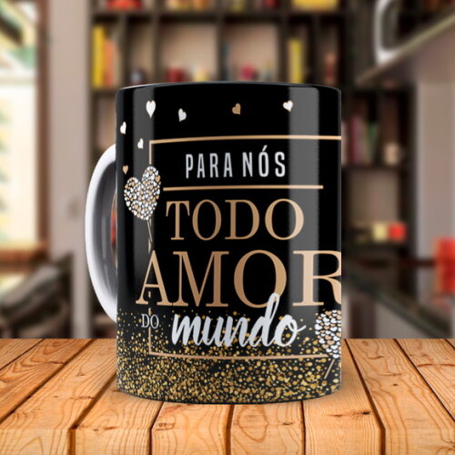 Caneca + Almofada Presente Dia dos Namorados Eu&vc com Foto