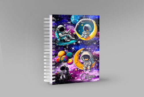 Caneca + Kit Agenda Astronauta Universo com Nome