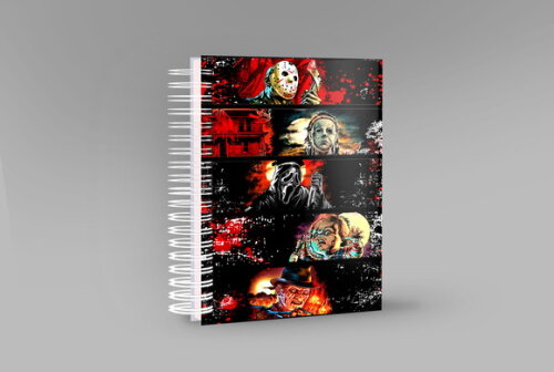 Caneca + Kit Agenda Filme de Terror com Nome
