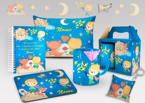Caneca + Kit Agenda o Pequeno Príncipe com Nome
