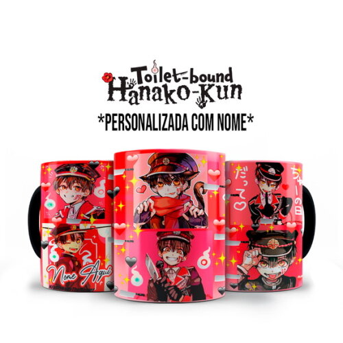 Caneca + Kit Agenda Toilet-bound Hanako-kun com Nome