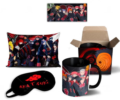 Caneca + Kit Akatsuki Anime Naruto Shippuden - Mod 002