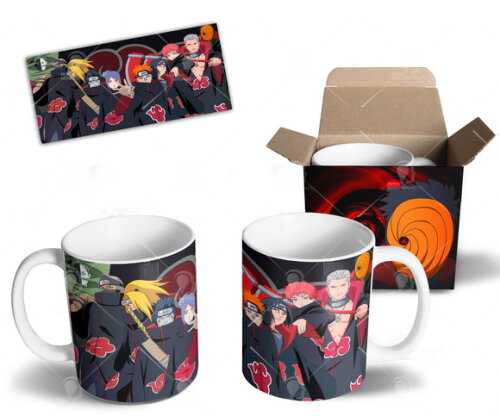 Caneca + Kit Akatsuki Anime Naruto Shippuden - Mod 005